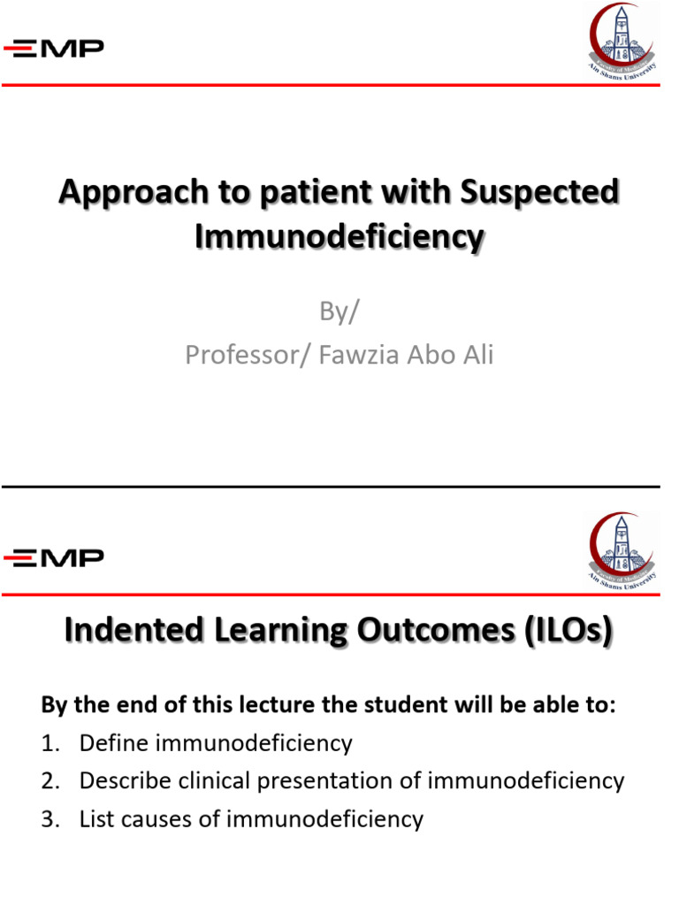 Immunodeficiency 2024 2025 | PDF | Immunodeficiency | Immune System