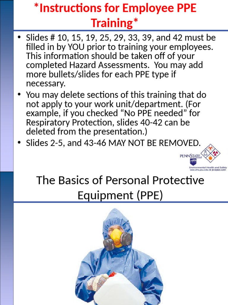 Basics of Ppe Training (1) | PDF | Personal Protective Equipment ...
