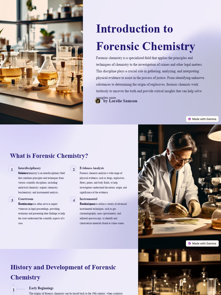 Introduction To Forensic Chemistry | PDF | Analytical Chemistry ...