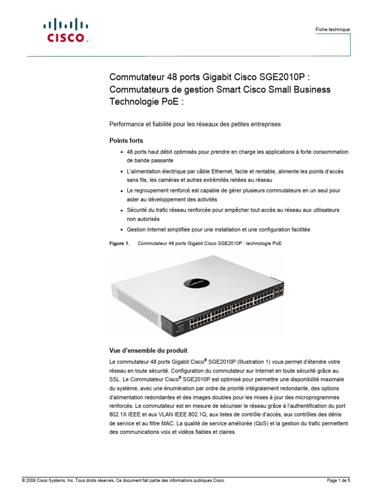 Data Sheet c78-502075 FR | PDF | Ethernet | I Pv6