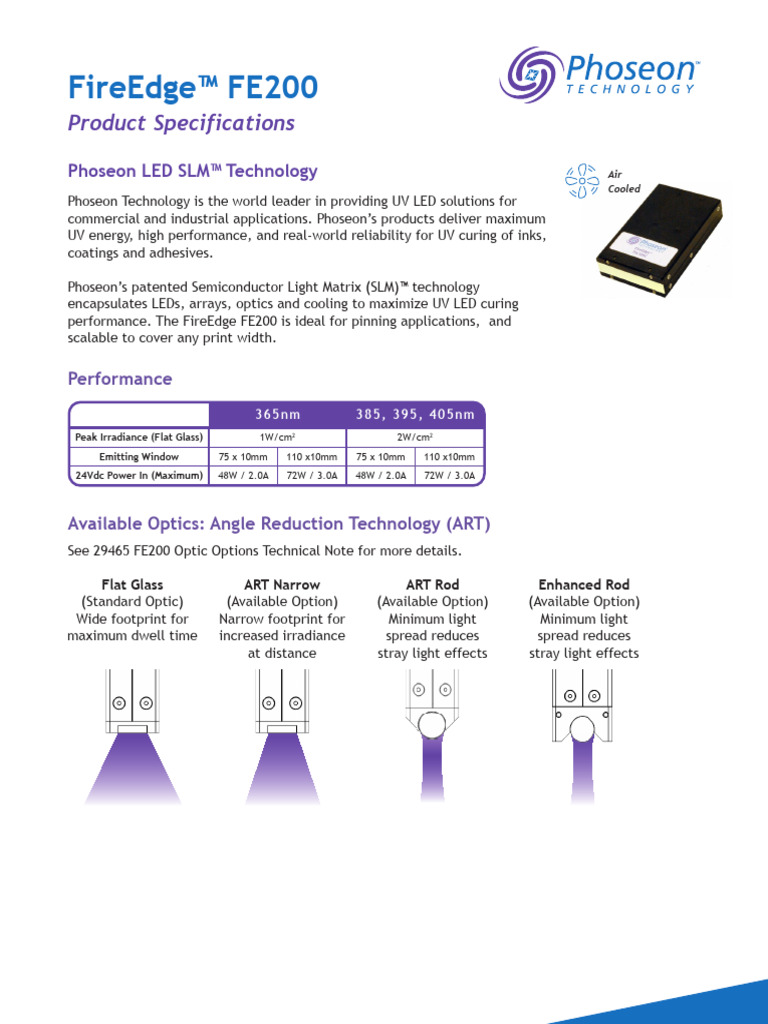 FireEdge FE200 Spec Sheet | PDF | Electrical Connector | Light Emitting ...