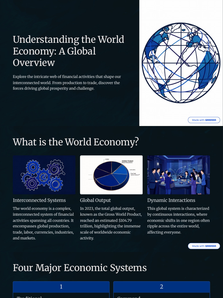 Understanding The World Economy A Global Overview | PDF