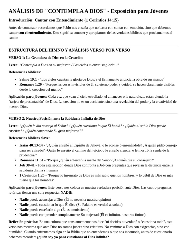 Analisis Contempla A Dios | PDF | Cristo (título) | Dios