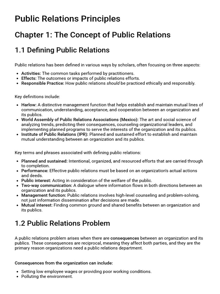PublicRelations StudyGuide | PDF | Public Relations | Defamation
