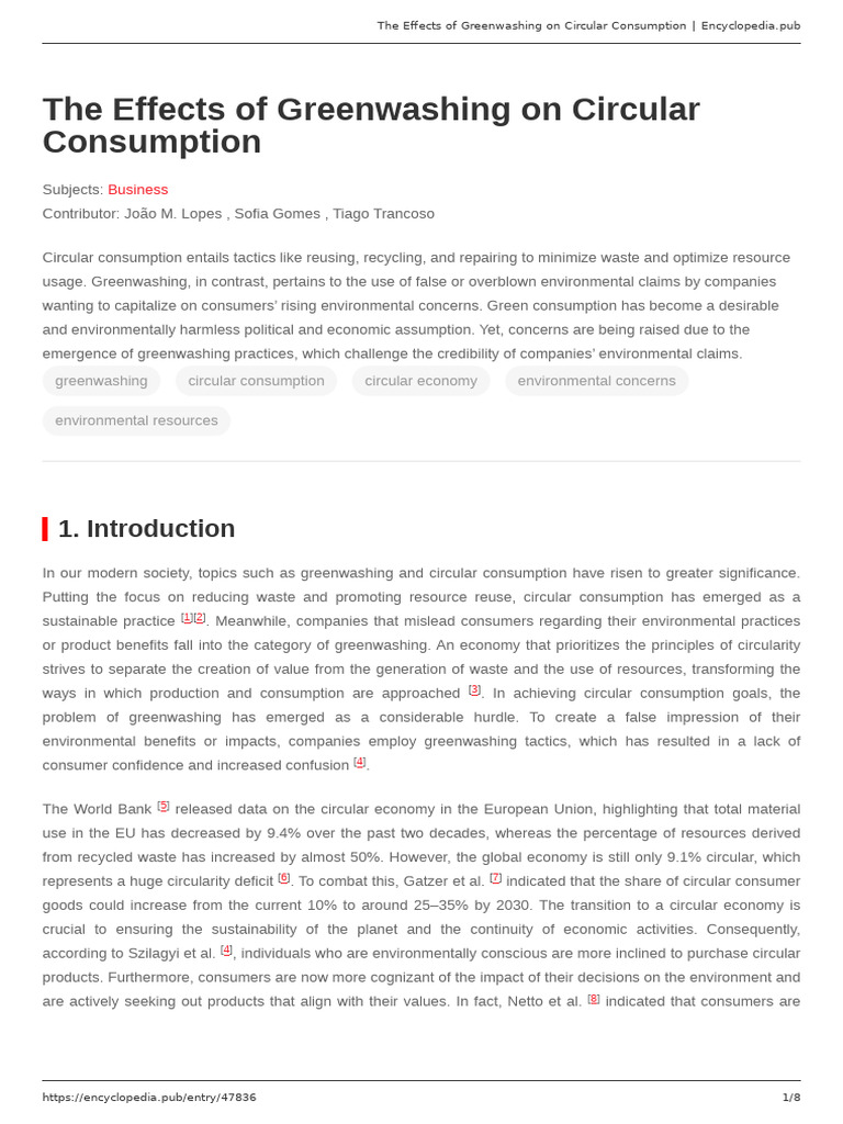 The Effects of Greenwashing On Circular Consumption 2 | PDF ...
