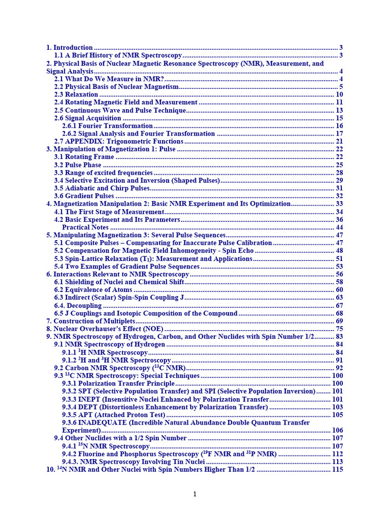NMR JJazwinski Eng | PDF | Nuclear Magnetic Resonance | Relaxation (Nmr)