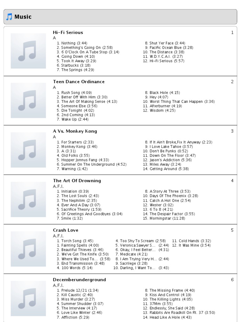 Albums PDF Recorded Music Rock Music