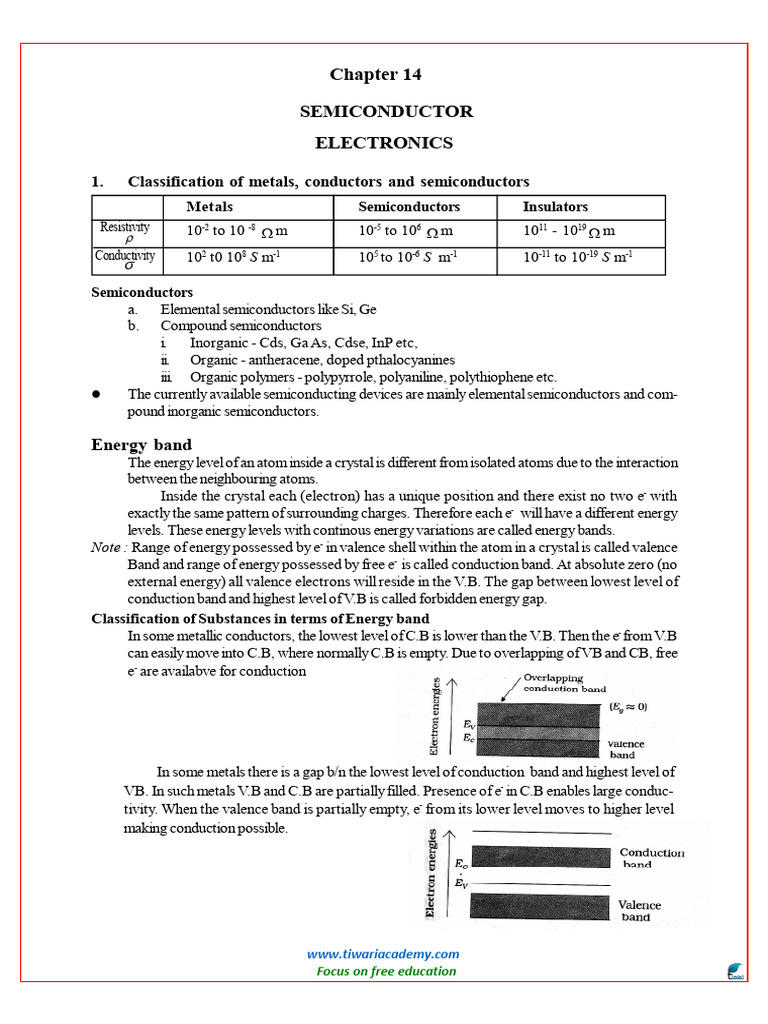 12 Physics Revision Notes Chapter 14 | PDF | P–N Junction | Rectifier