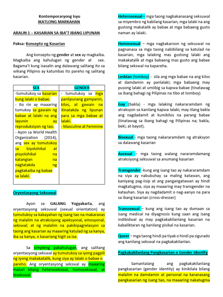 AP 10 Q3 Reviewer For Summative and Periodical Test | PDF