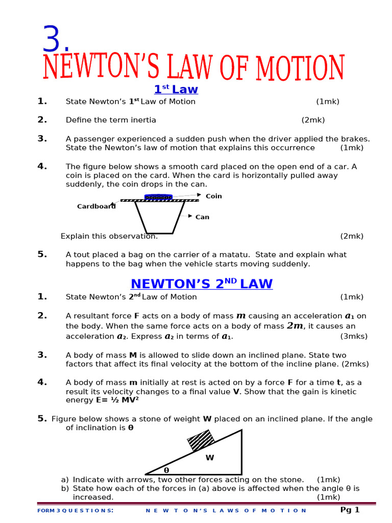 Newtons Laws of Motion | PDF | Force | Collision