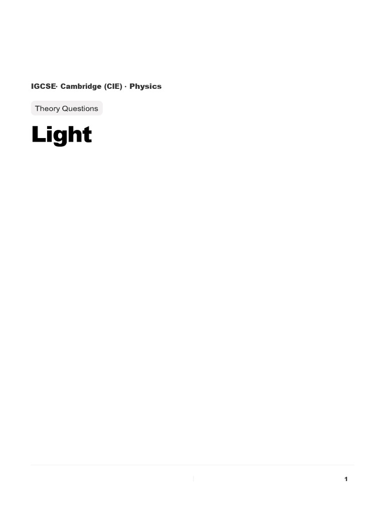 Chapters Light Answers | PDF | Refraction | Reflection (Physics)