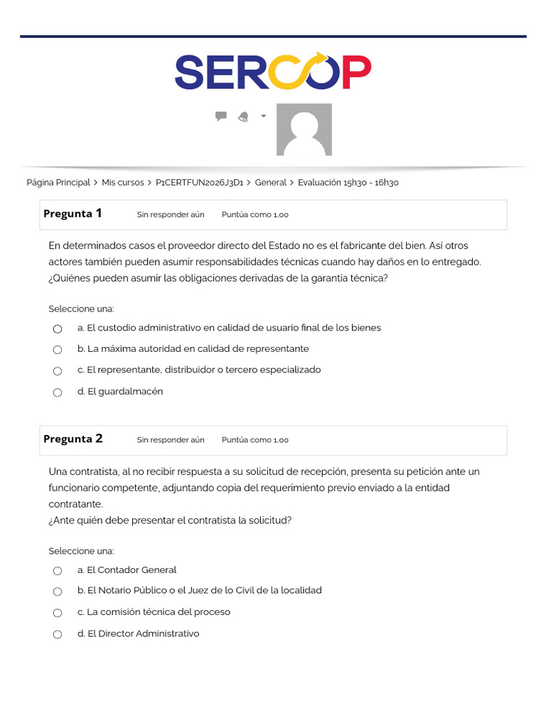 Evaluación SERCOP | PDF | Subasta
