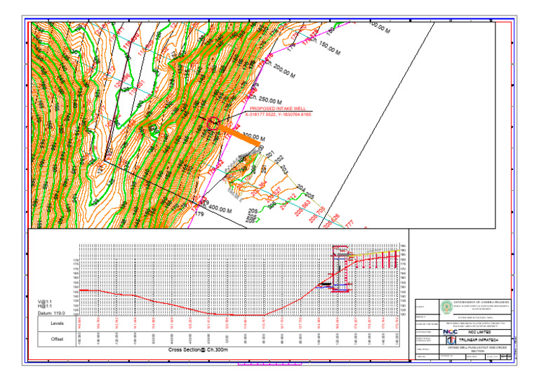 Intake Well Plan Layout and Cross Section | PDF | Théorie (échecs) | Échecs