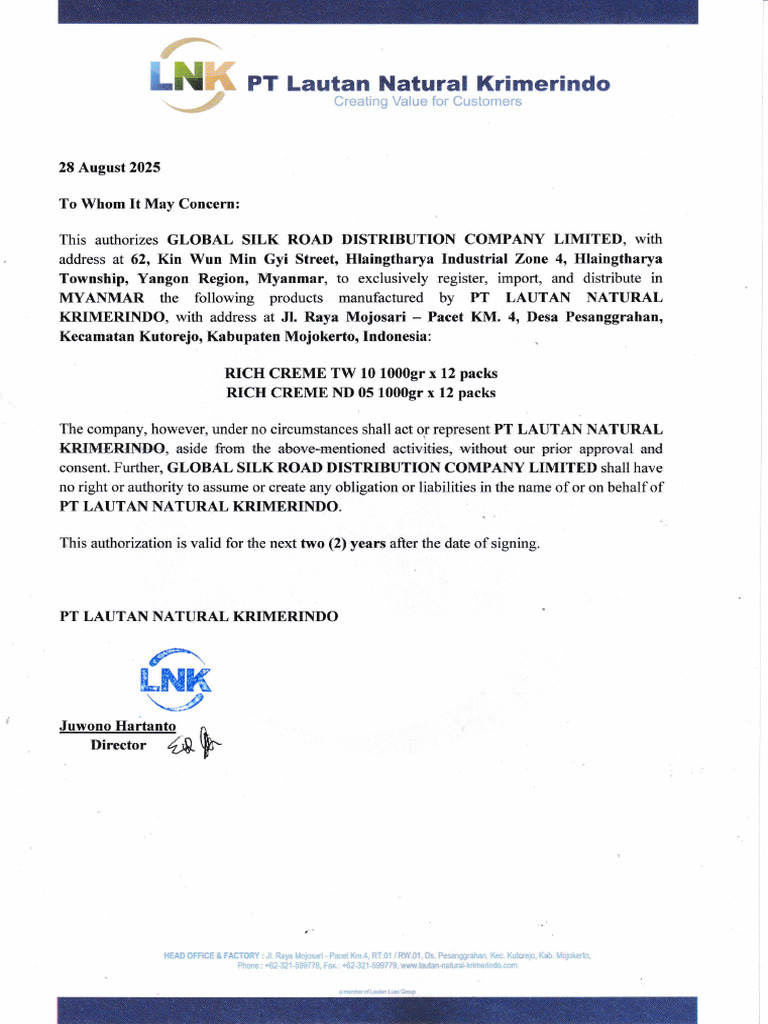 Contoh LoA | PDF