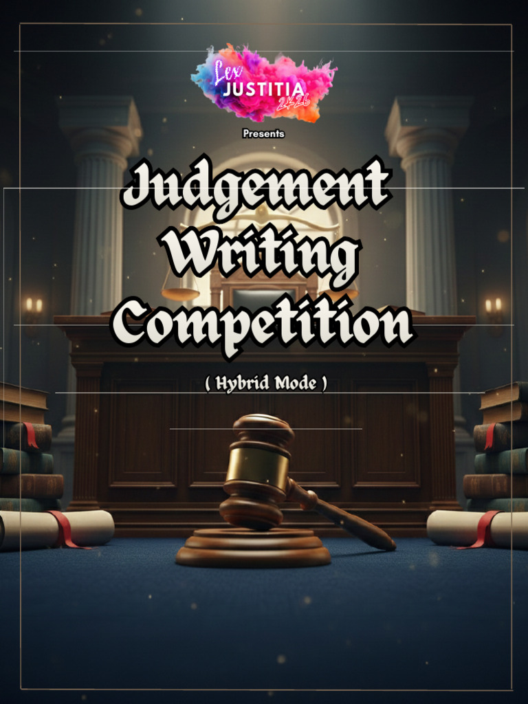 Judgement Writing (Lex Justita 26') | PDF | Judgment (Law) | Justice