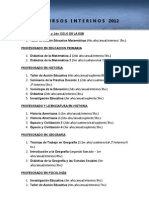 Concursos Interinos 2012: Profesorado 1ero Y 2do Ciclo de La Egb