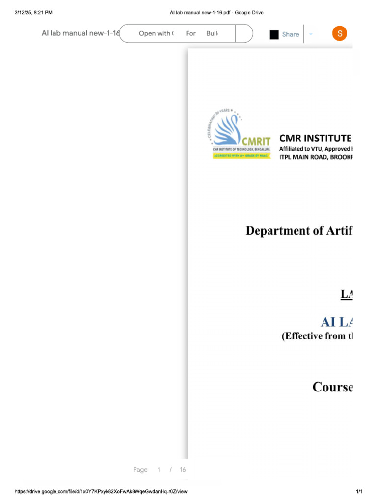 AI Lab Manual | PDF