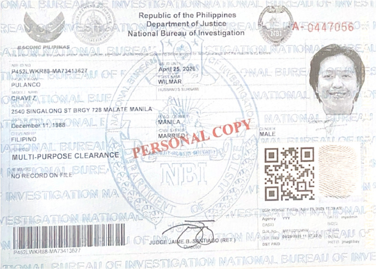 NBI Clearance | PDF
