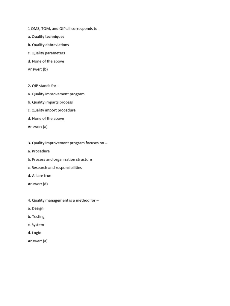 Quality Control and Quality Assurance Module 1st | PDF