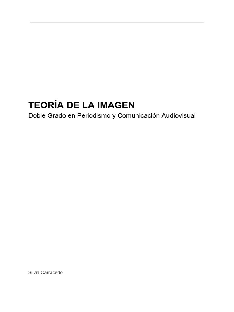 Teoría de La Imagen | PDF | Image