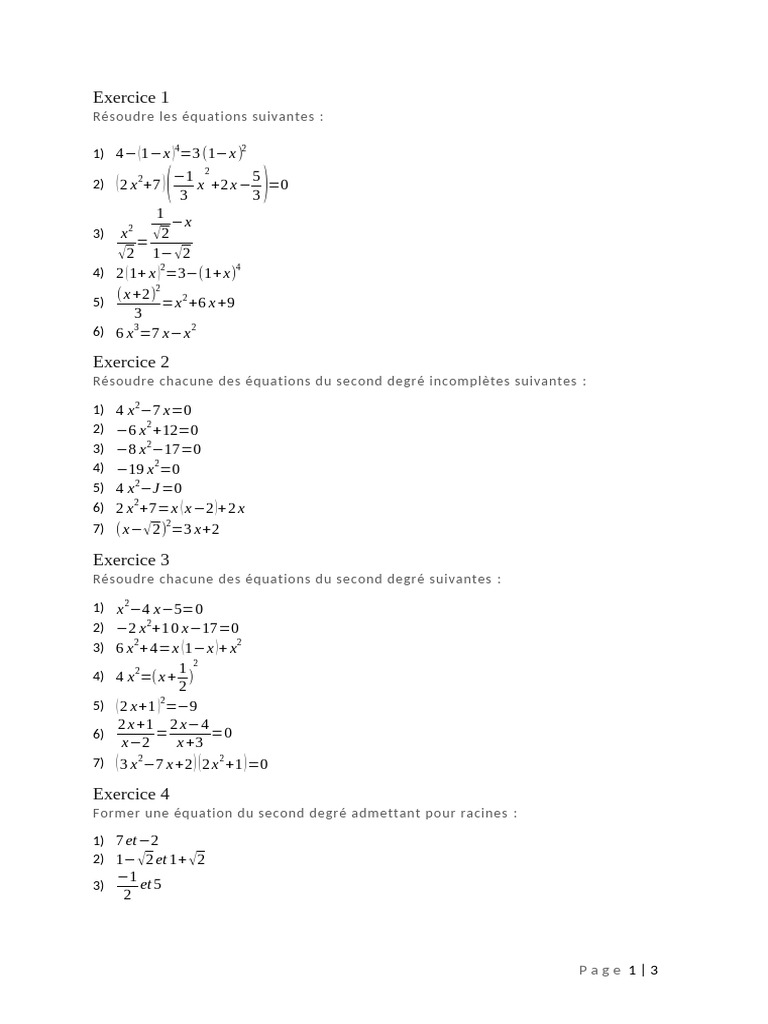 Exercice 1 | PDF
