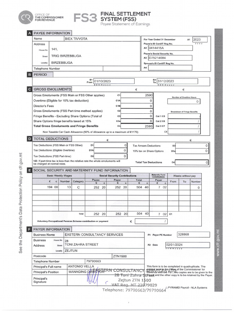 Biex Trvvota Fs3 Form | PDF