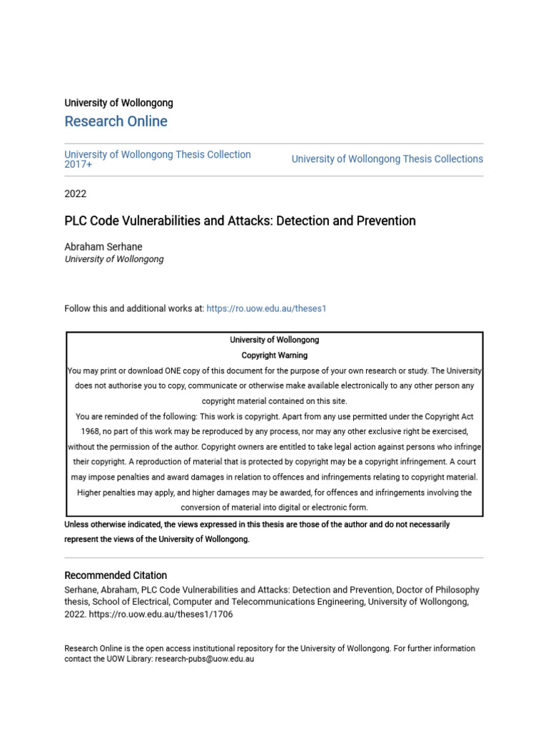 Research Online Research Online | PDF | Programmable Logic Controller ...