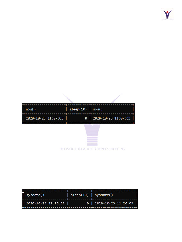 Date and Time Functions | PDF