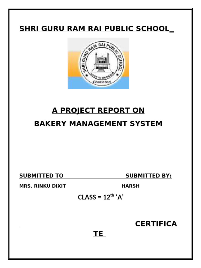 Cs Project Report Template Tacha | PDF