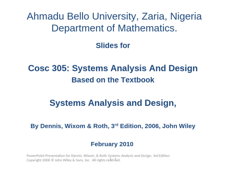 Chapter 1 System Analysis and Design | PDF