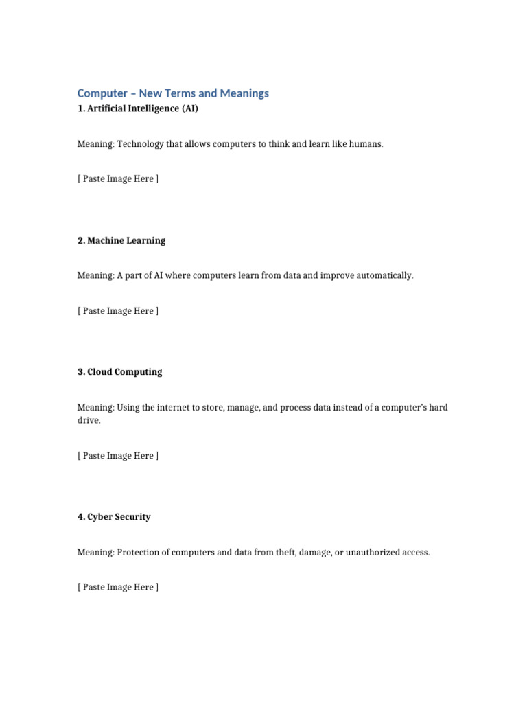 Computer New Terms | PDF