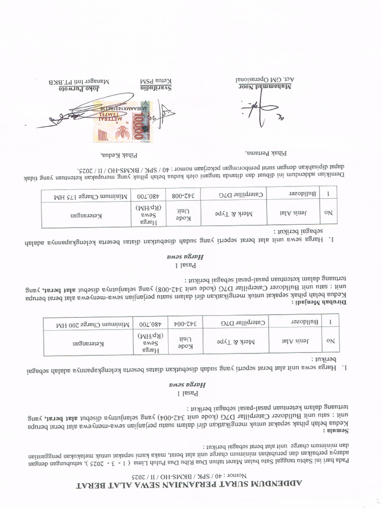 Addendum SPK No.40 (342-008) | PDF