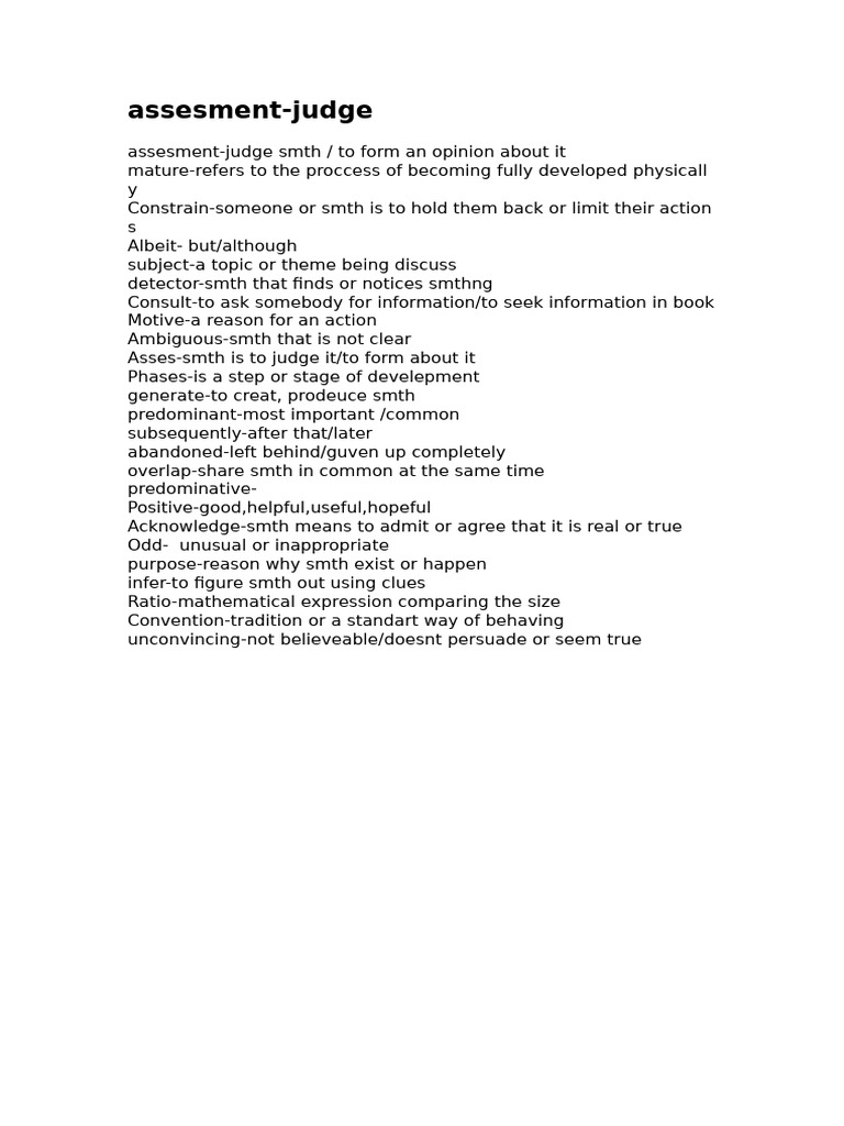 Assesment Judge | PDF