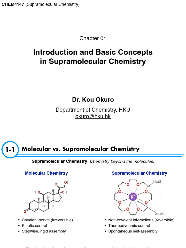 01 - Introduction and Basic Concepts | PDF | Supramolecular Chemistry ...