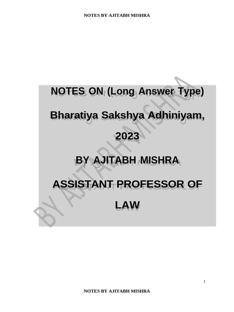 BSA Notes Abi | PDF