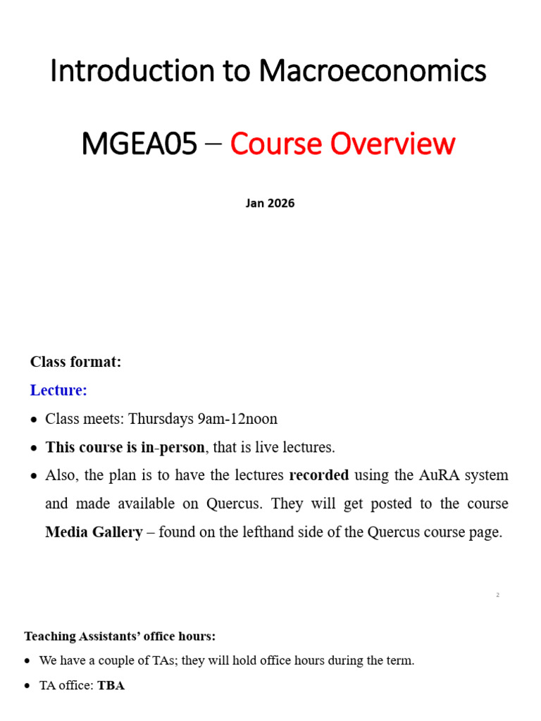 Week 1 - MGEA05 - Course Overview-1 | PDF | Gross Domestic Product ...