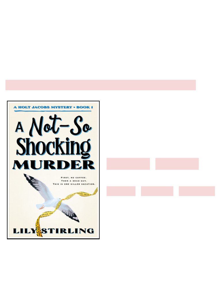 A Not So Shocking Murder: Holt Jacobs Mystery - Book 1 ebook direct ...