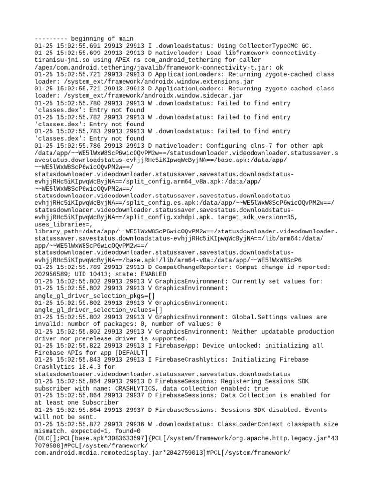 SS Logcat 1 25 03 02 55 | PDF | Software | Microsoft Windows