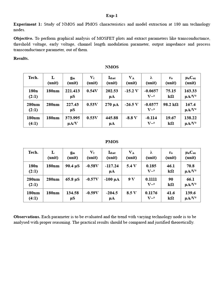 Experiment 1 | PDF