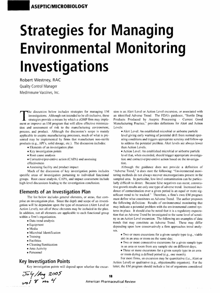 Strategies For Managing E M Investigations | PDF | Sampling (Statistics ...
