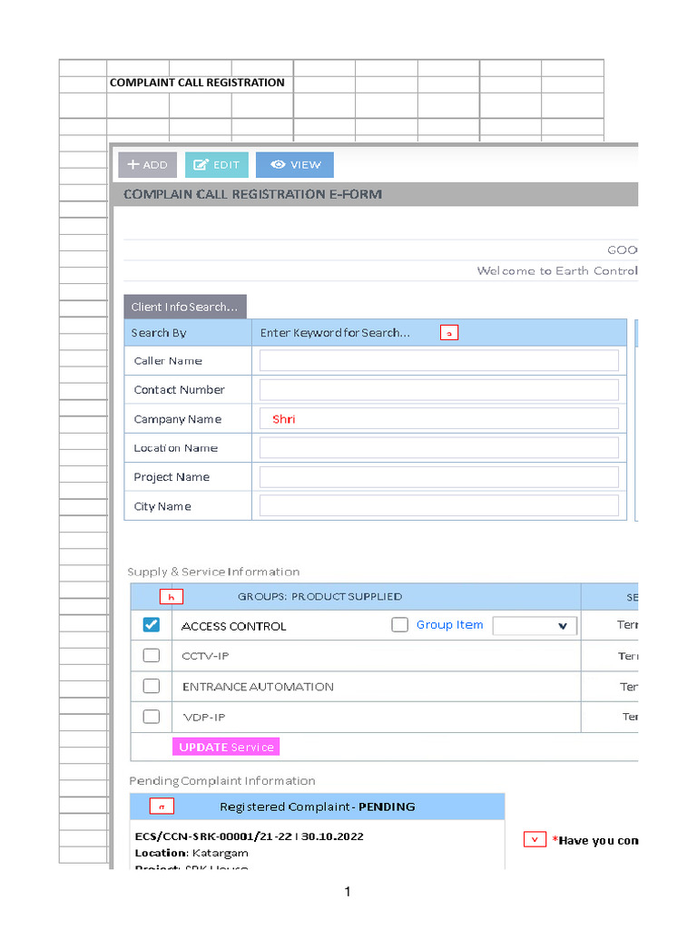 01.3 Complaint Call Registration-Revised - FINAL | PDF