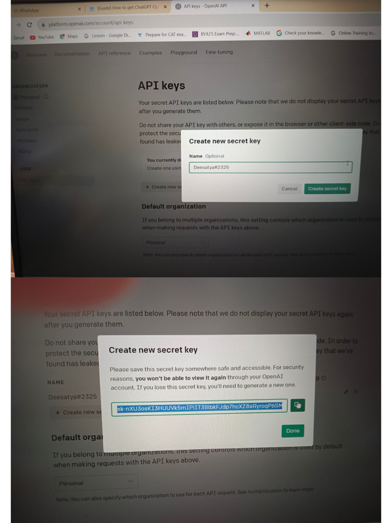 Chatgpt API Key | PDF