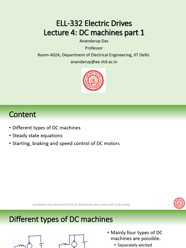 Lec4 DC Machine | PDF | Electric Motor | Electrical Engineering