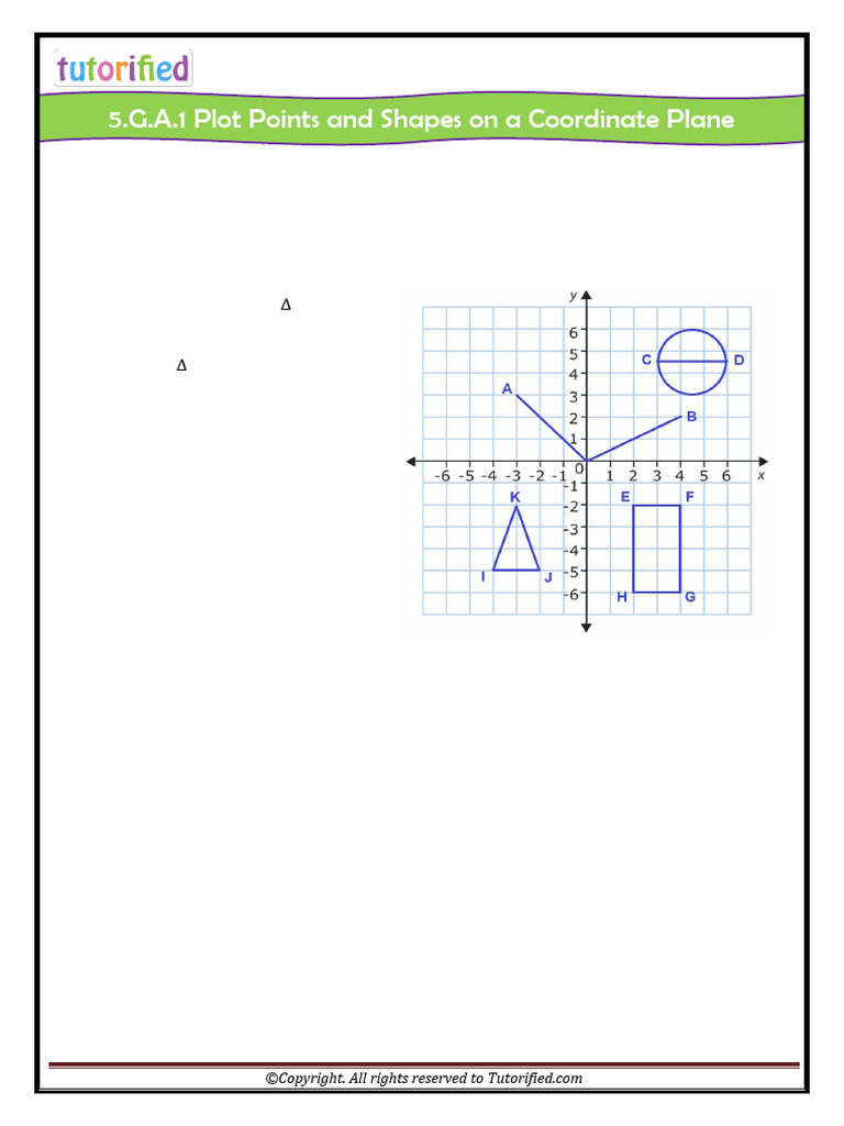 5.g.a.1 Plot Points and Shapes On A Coordinate Plane | PDF | Rectangle ...