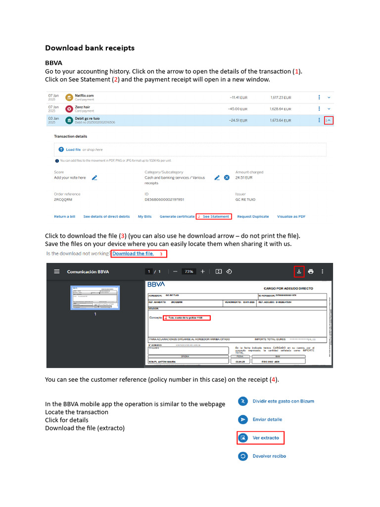 Bank Receipts en | PDF
