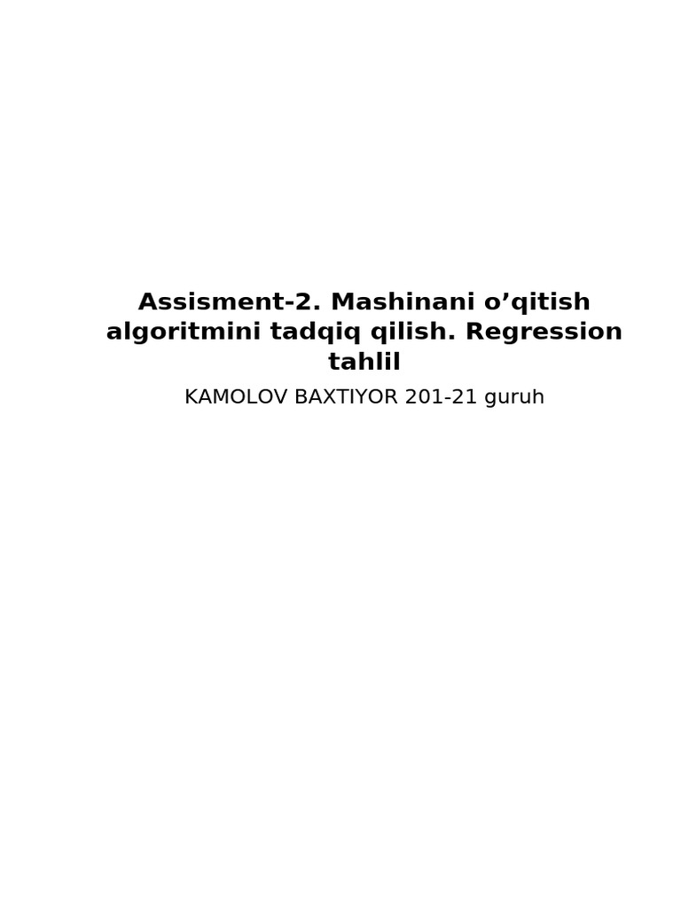 Assignment 1 B | PDF