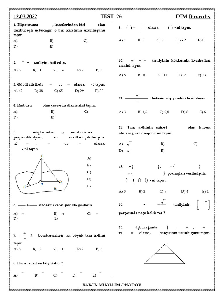Test 26 | PDF