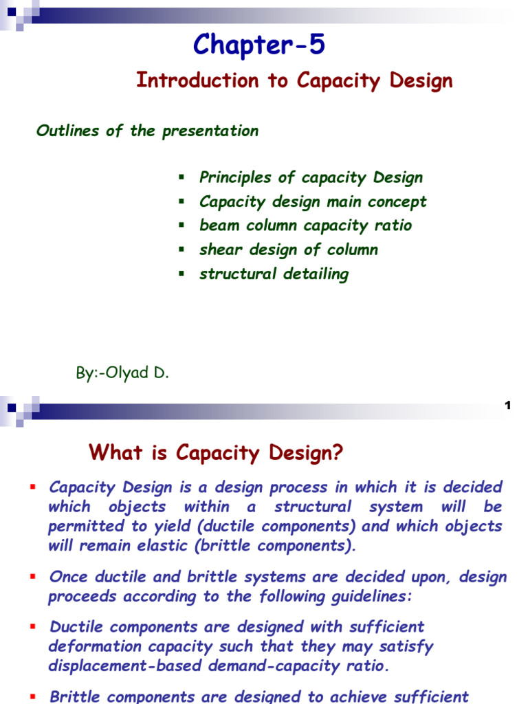 5-Chapter Five - Introduction To Capacity-Based Design | PDF ...