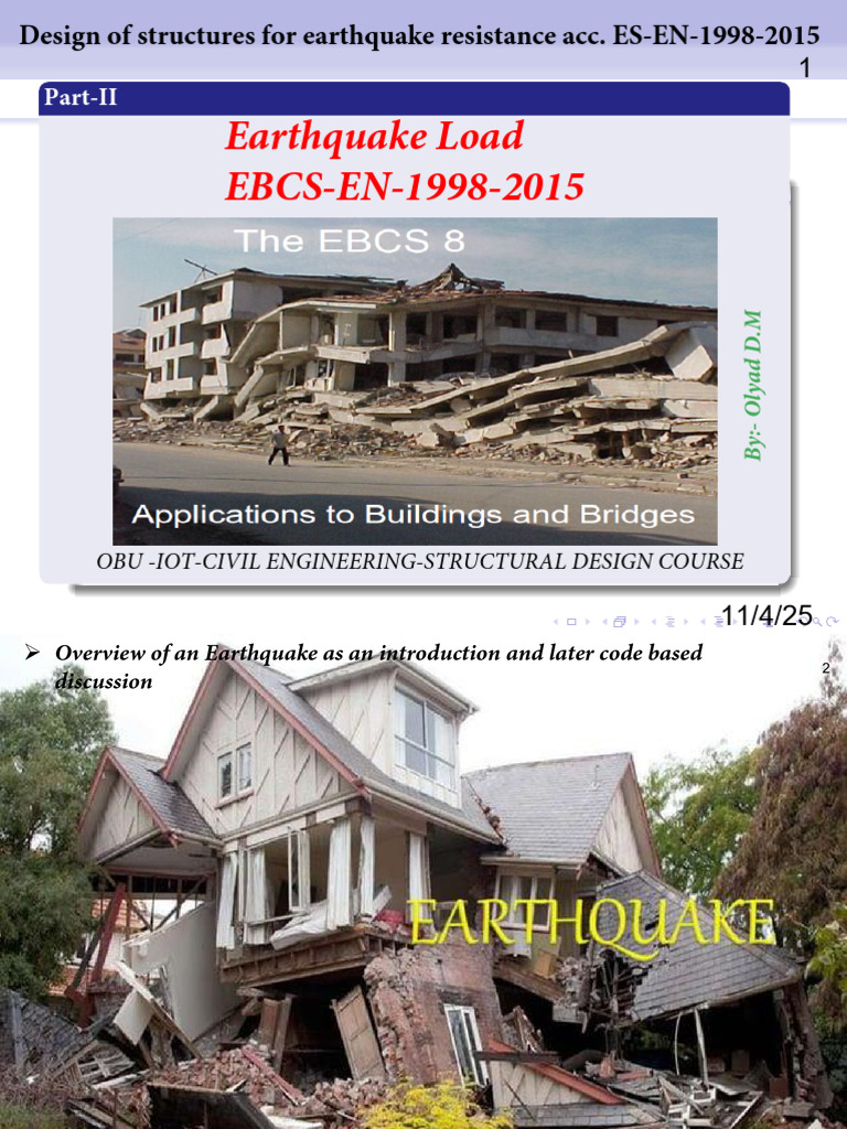3-Chapter Three-Part-II-Loads and Load Effects (Earthquake) | PDF ...