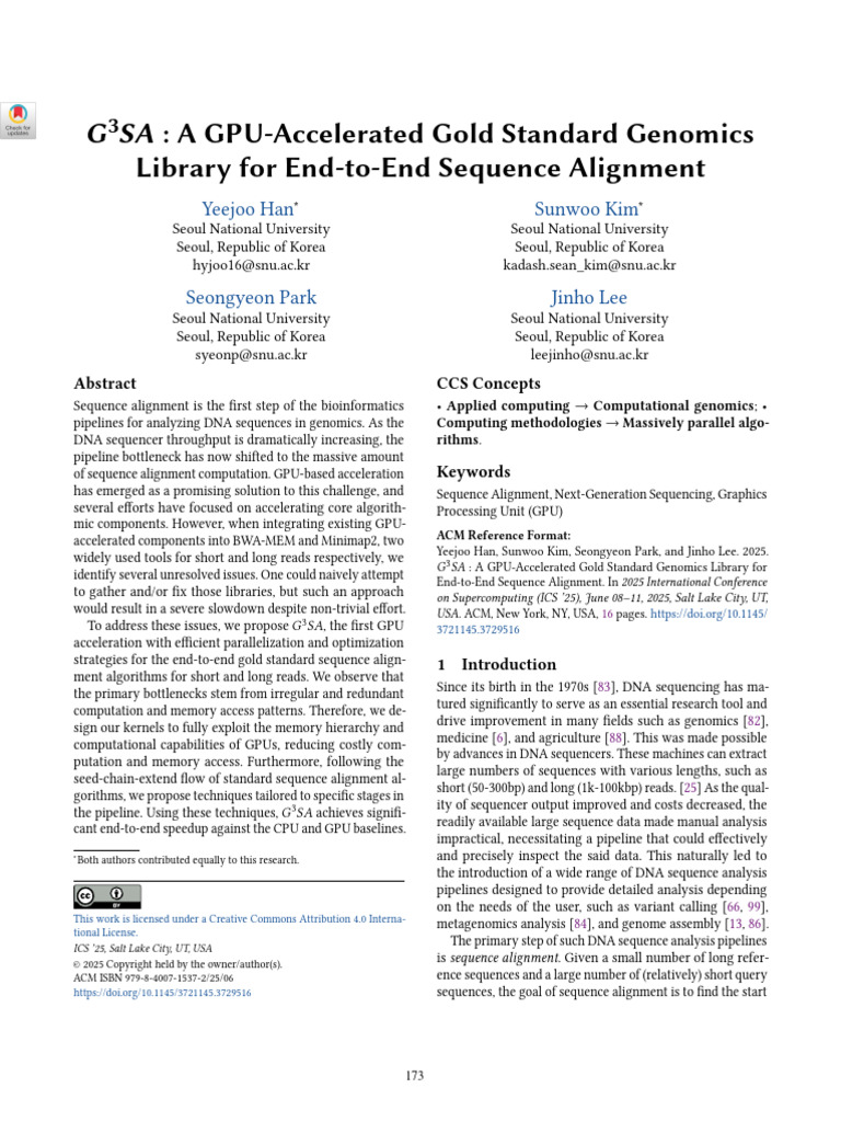 G3SA | PDF | Sequence Alignment | Computer Engineering